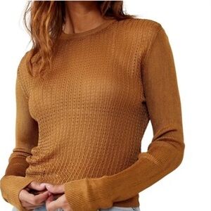 NWT Free People H2O crew Tiger Eye Women's M